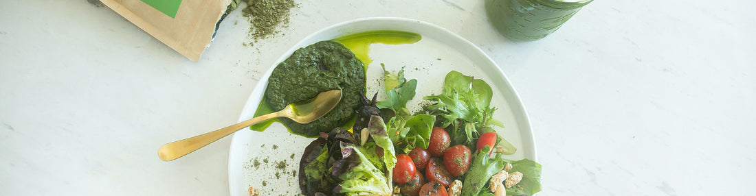 Easy Homemade Pesto + Green Summer Salad-Philosophie