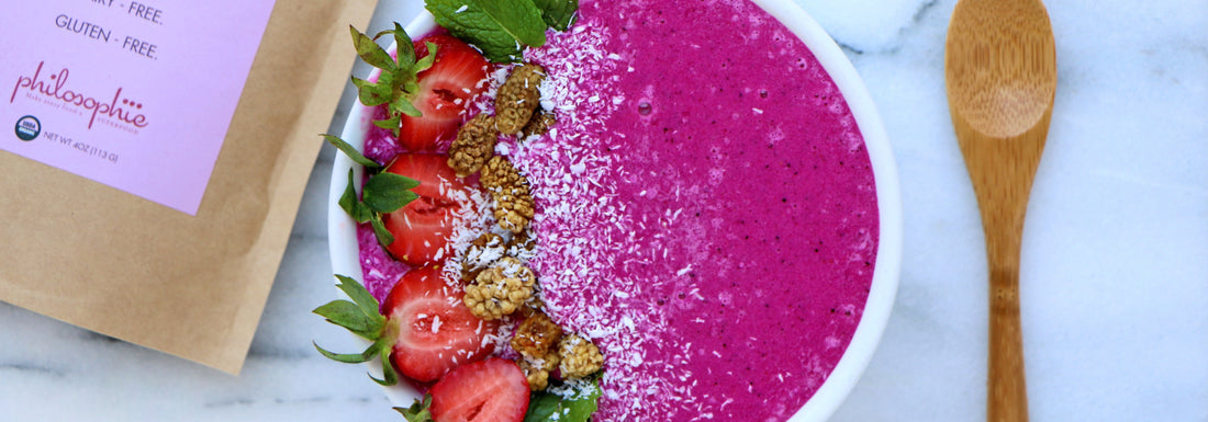 Pitaya Strawberry Smoothie Bowl Recipe-Philosophie
