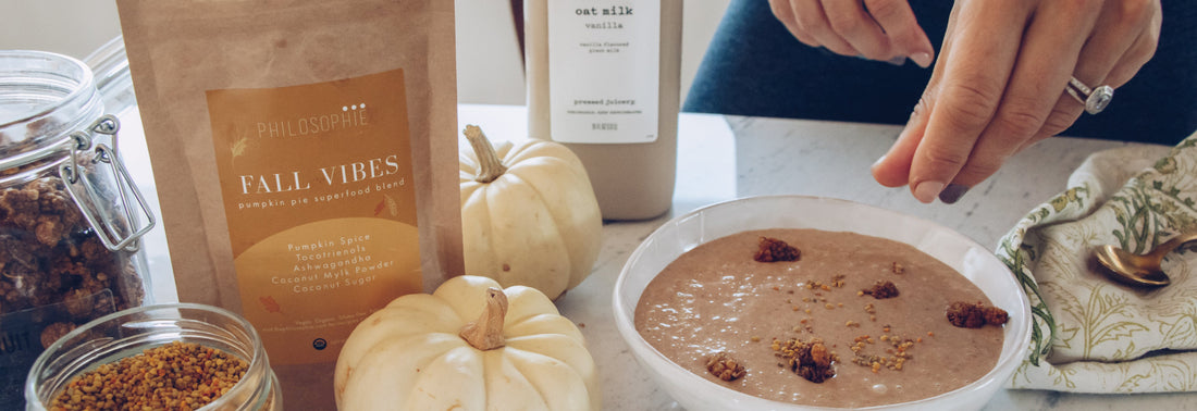 Grounding + Energizing Pumpkin Oat Milk Smoothie-Philosophie