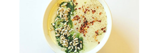 Green Dream Spiced Sunflower Seeds Over Japanese Sweet Potato Soup Recipe-Philosophie