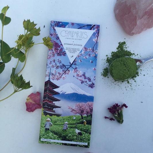 Heart of the Week: Pressed Juicery x Compartes Matcha + Hemp White Chocolate Bar