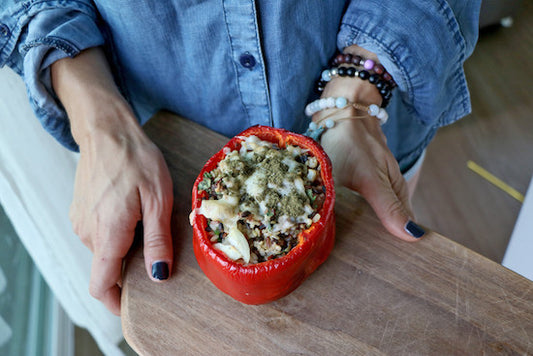 Green Dream Quinoa Stuffed Bell Peppers