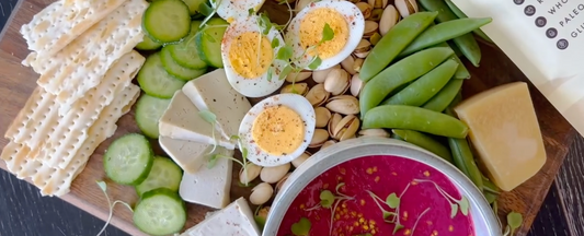 Matzah + Beet Hummus Board