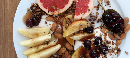 Fruit, Nut and Honey Appetizer or Snack Plate