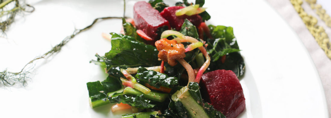 Simple Fall Fennel Salad with Kale + Beets-Philosophie