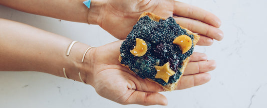 Blue Chia Mango Waffle Toast Recipe-Philosophie