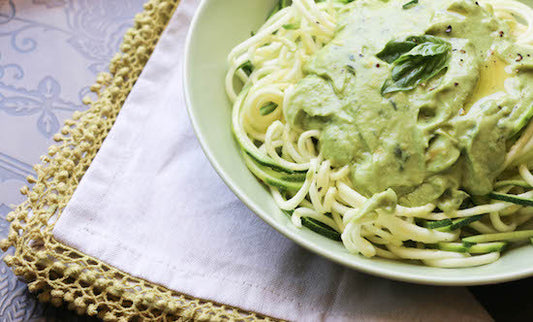 Spiralized Zucchini with Avocado Pesto Recipe