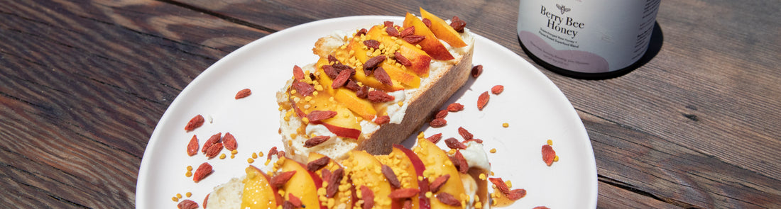Summer Peach Toast with Cream Cheese & Honey
